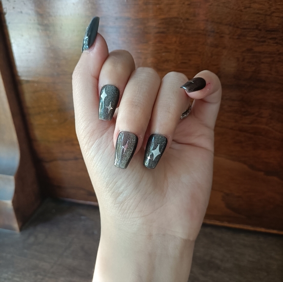 One of a Kind CUSTOM NAILS 10pcs set Size M Twisted Fate - Picture 4 of 6